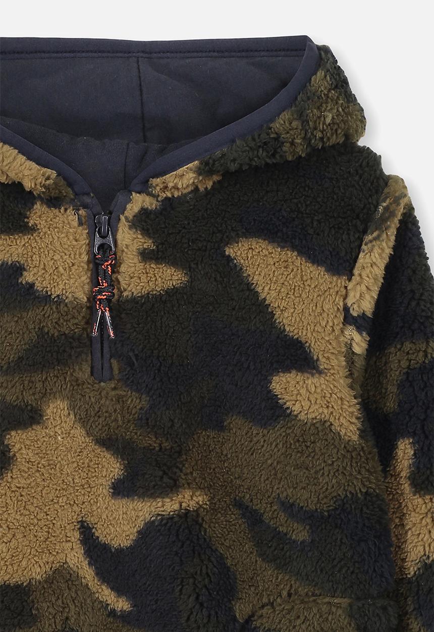 Cotton On - Teddy hoody - black & olive