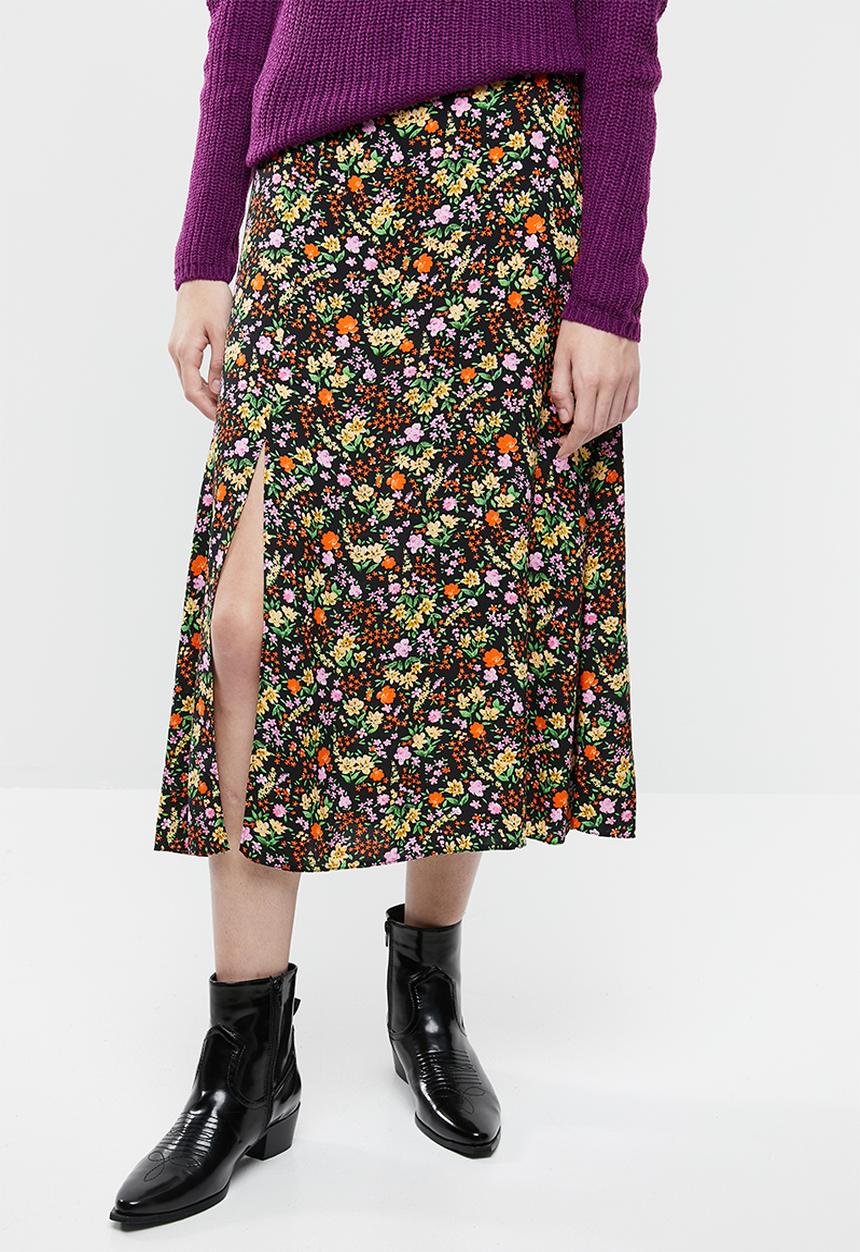 New Look - Ditsy midi skirt  - multi 