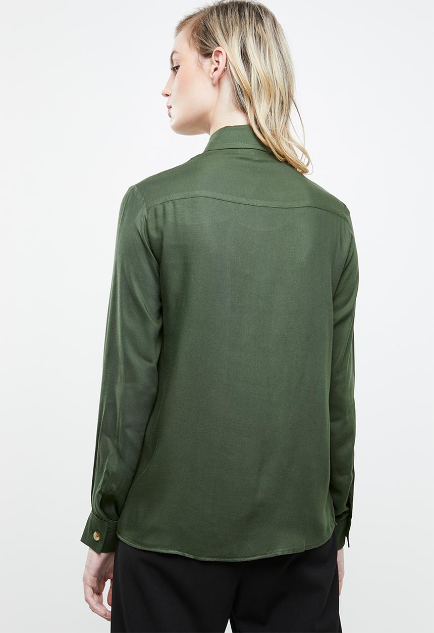 Superbalist - Soft utility shirt - olive