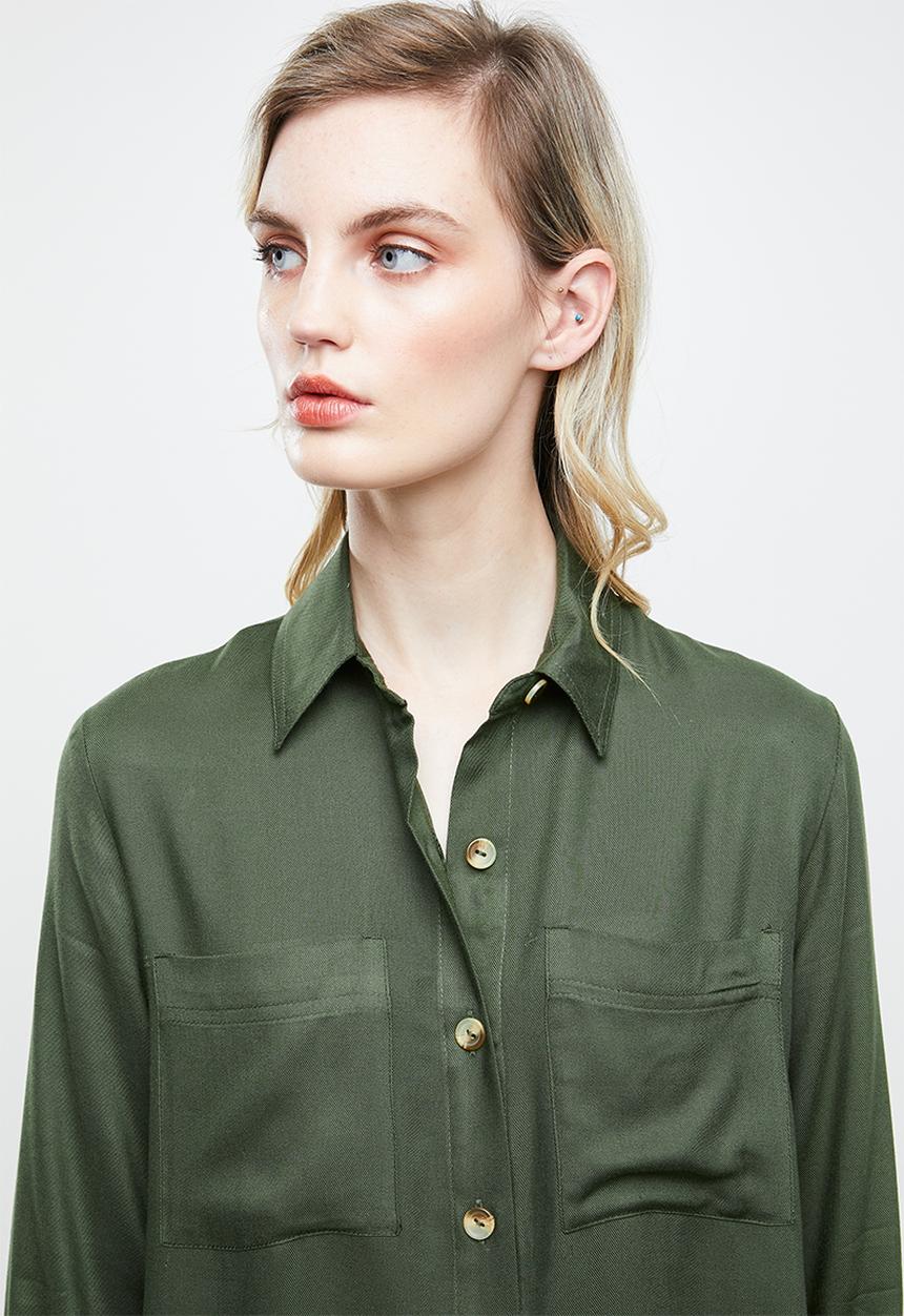 Superbalist - Soft utility shirt - olive