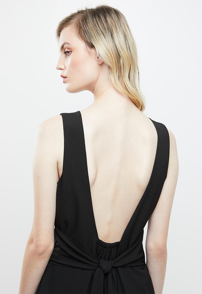 Superbalist - Woven jumpsuit with tie back - black