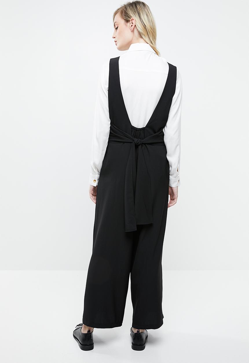 Superbalist - Woven jumpsuit with tie back - black