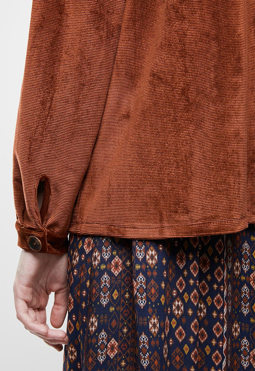 Superbalist - Velour over-shirt - rust 