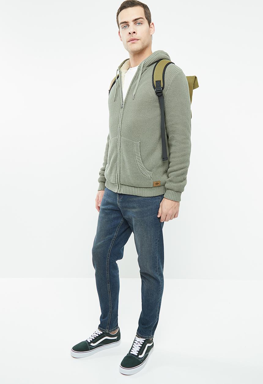 Cotton On - Zip thru sherpa hoodie - khaki