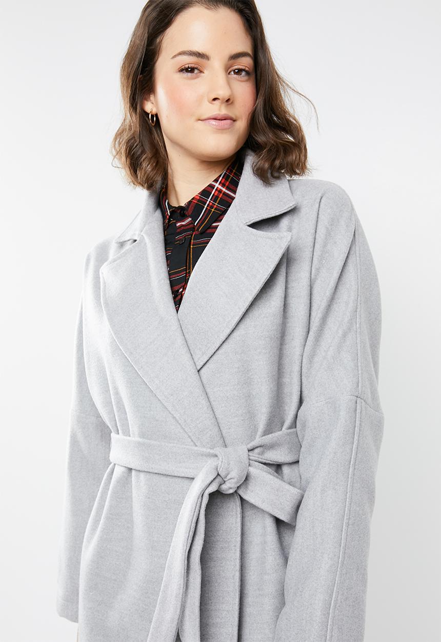 STYLE REPUBLIC - Dolman sleeve maxi coat - grey