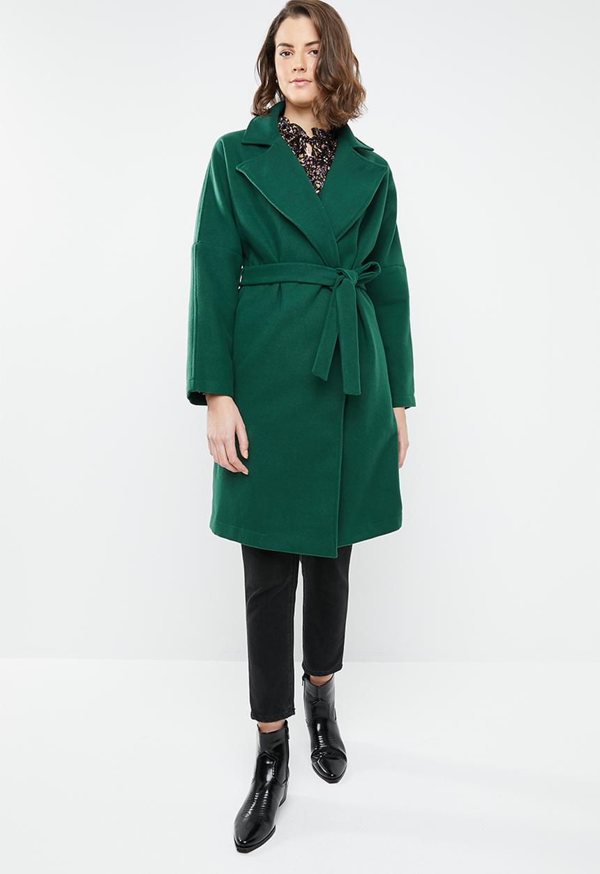 STYLE REPUBLIC - Dolman sleeve maxi coat - bottle green