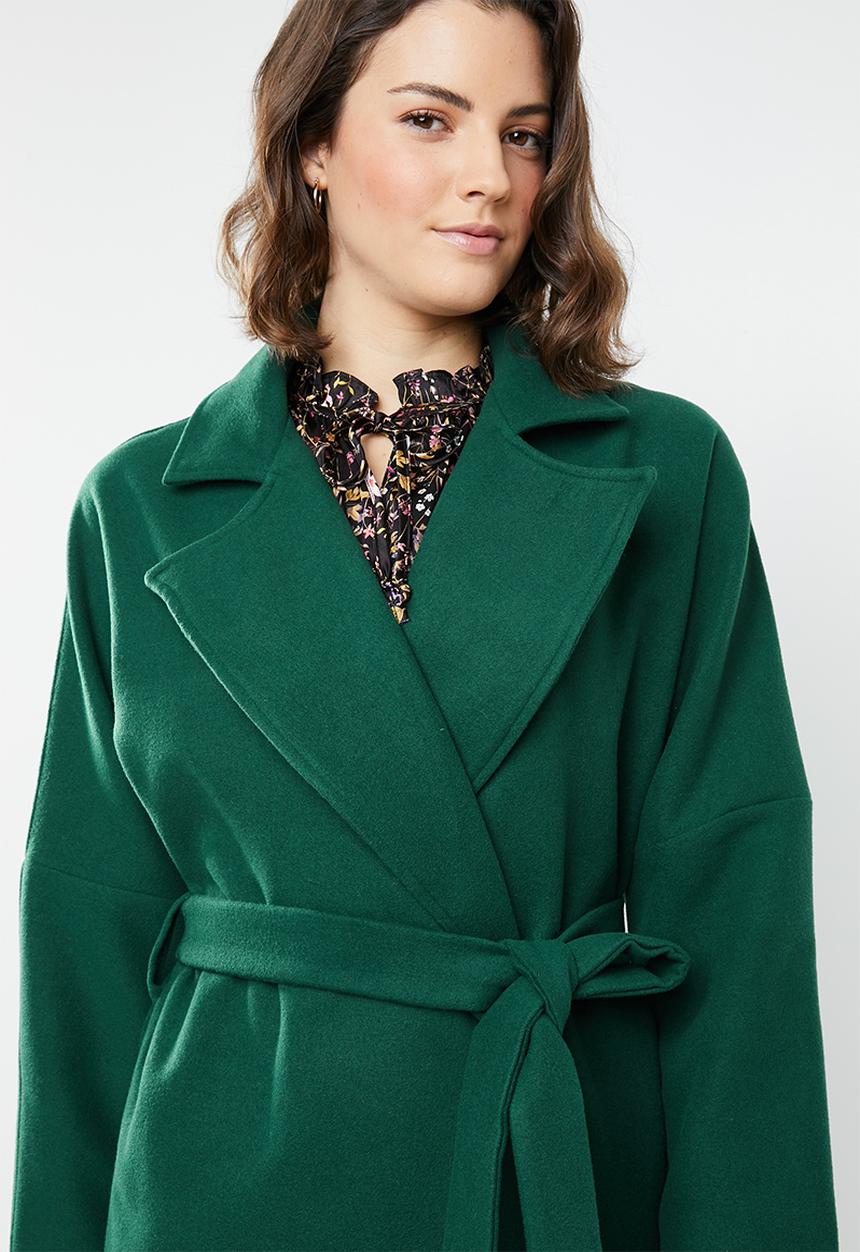STYLE REPUBLIC - Dolman sleeve maxi coat - bottle green