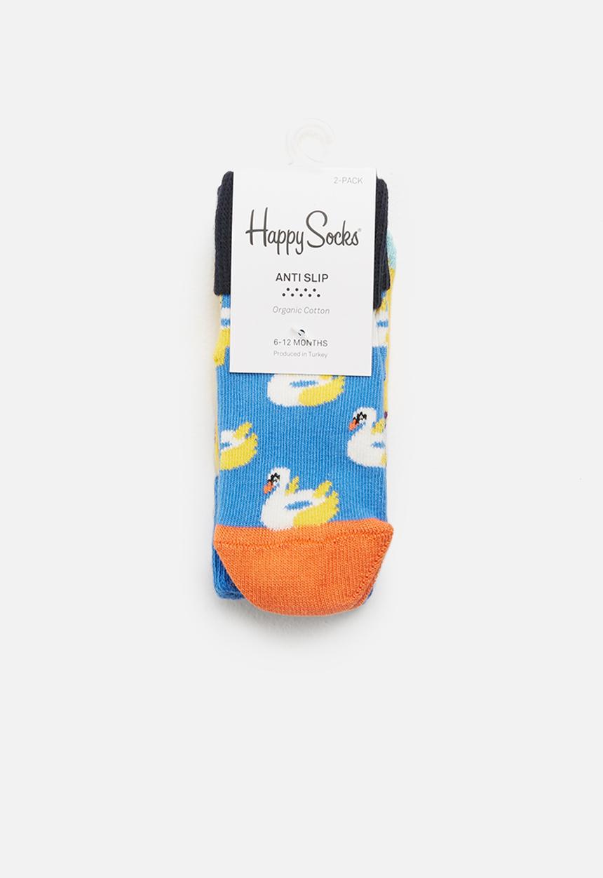 Happy Socks - 2-pack swan anti-slip socks - multi 
