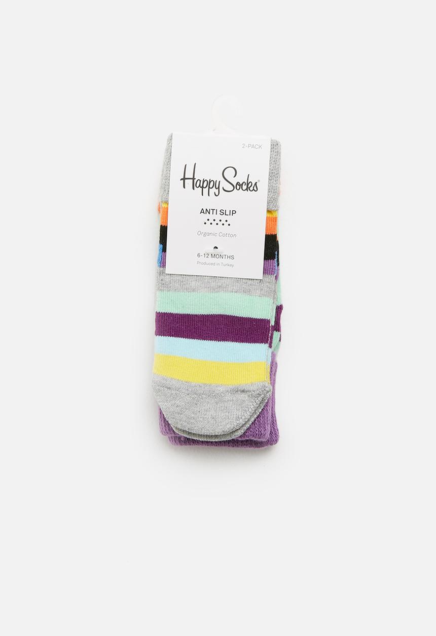 Happy Socks - 2-pack stripe anti-slip socks - multi