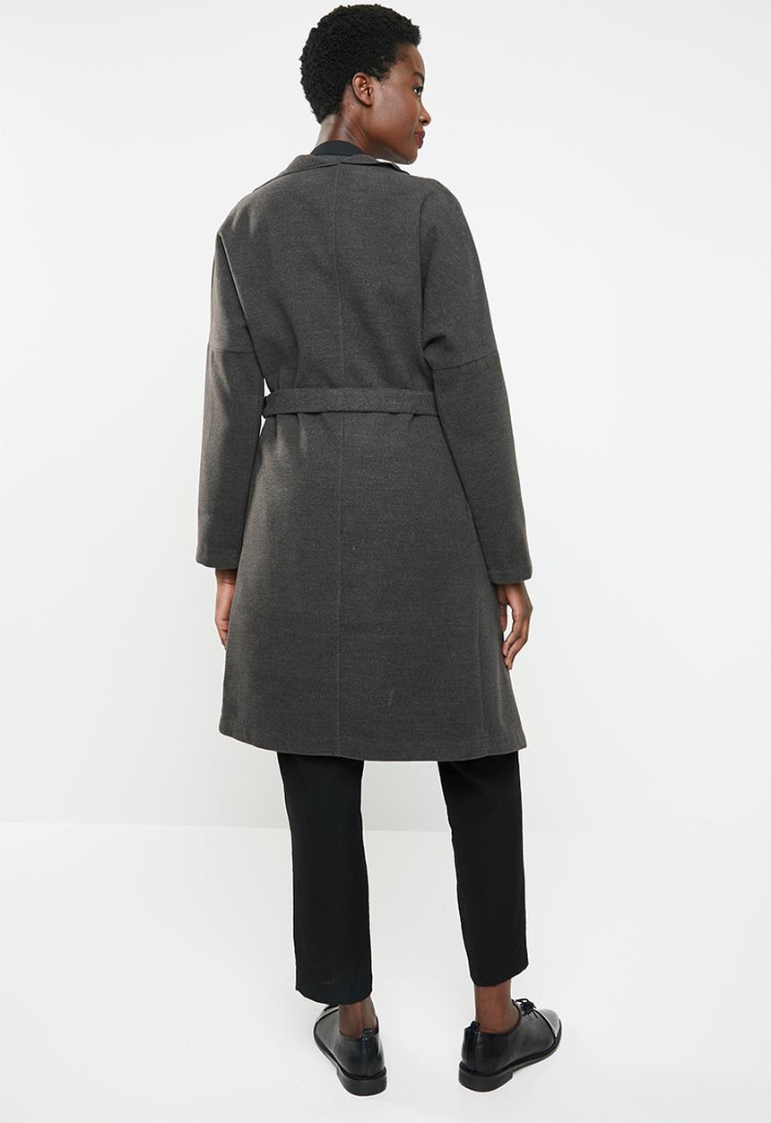 edit - Waterfall melton coat  - grey