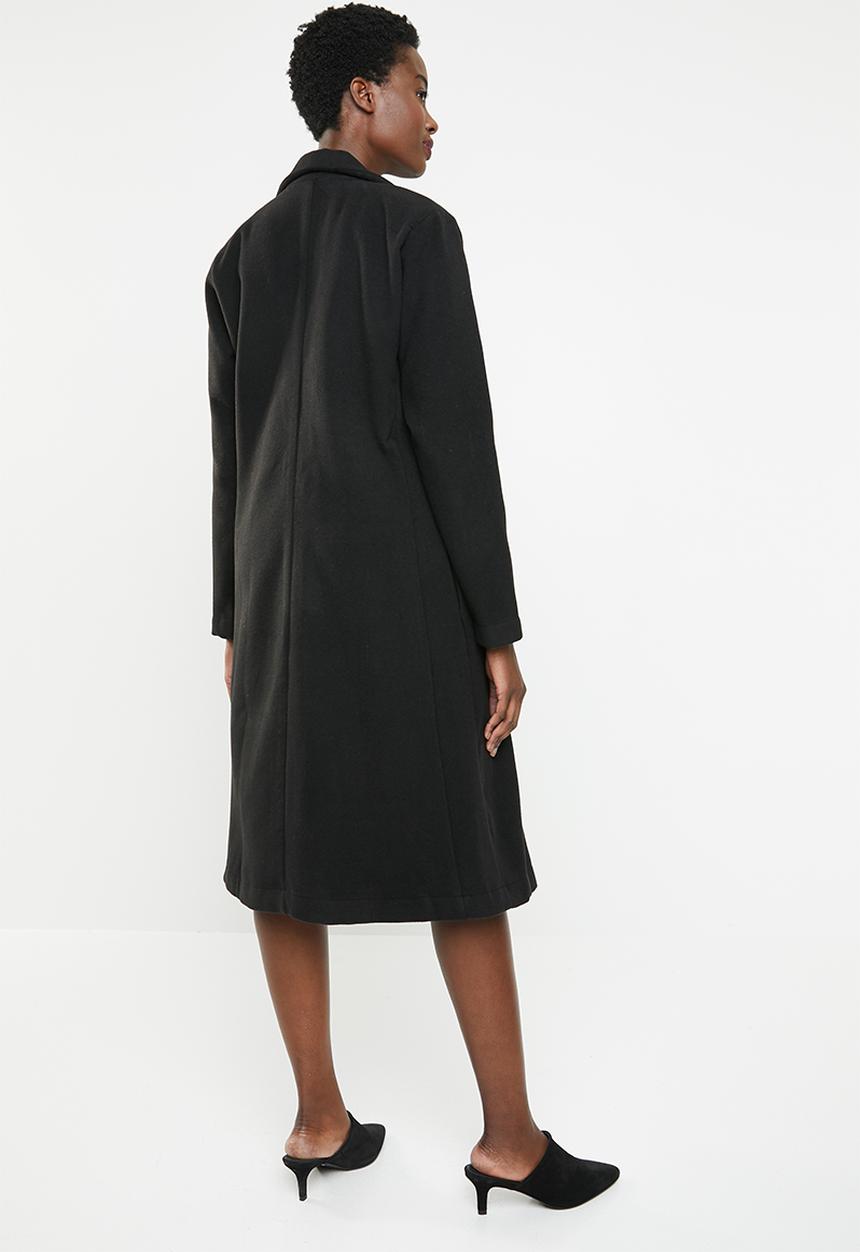edit - Fit and flare coat - black