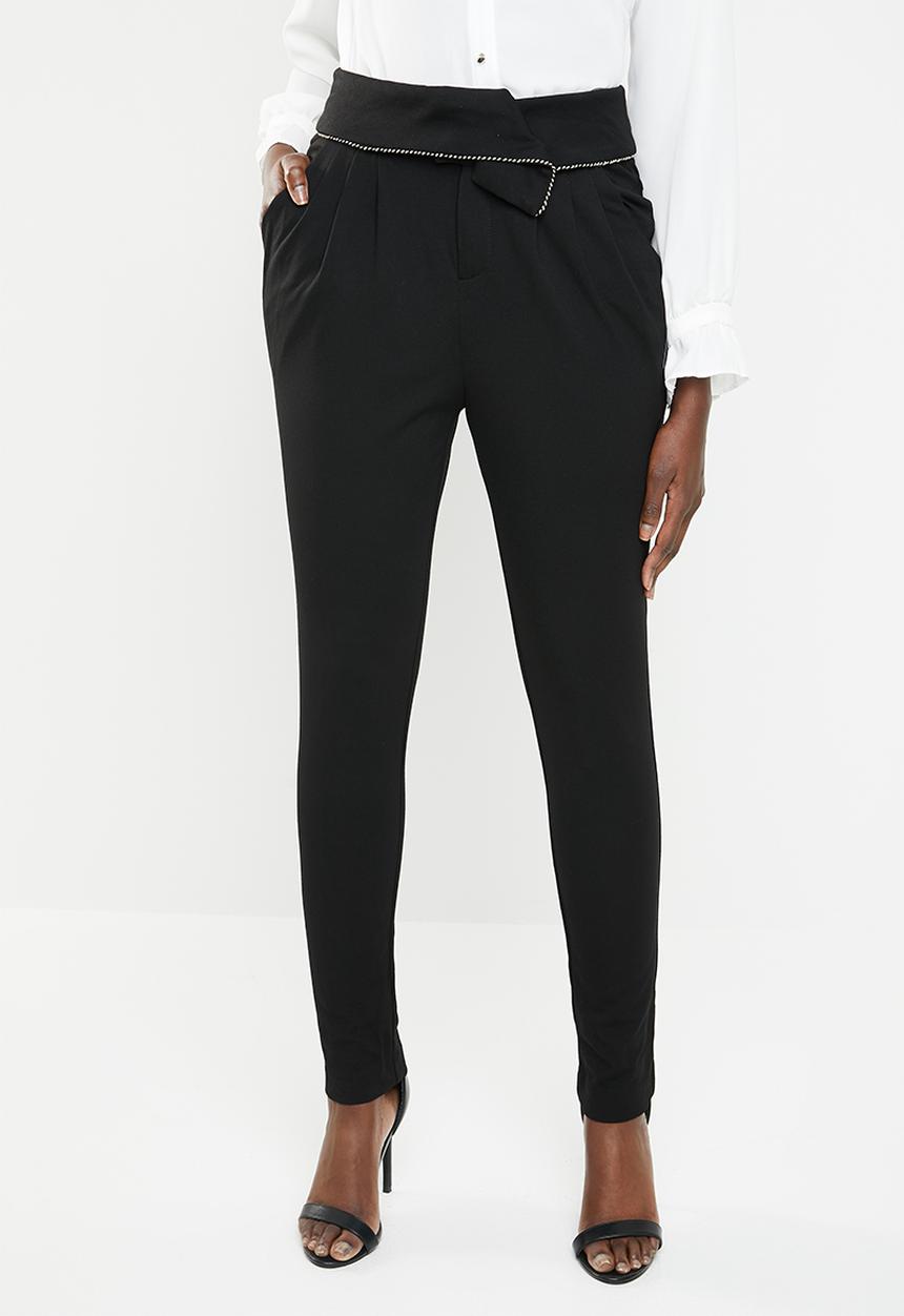 edit - Slim leg pants - black 