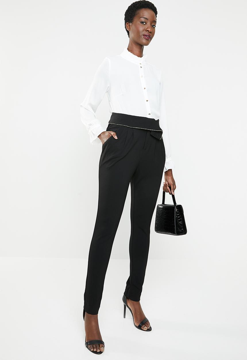 edit - Slim leg pants - black 