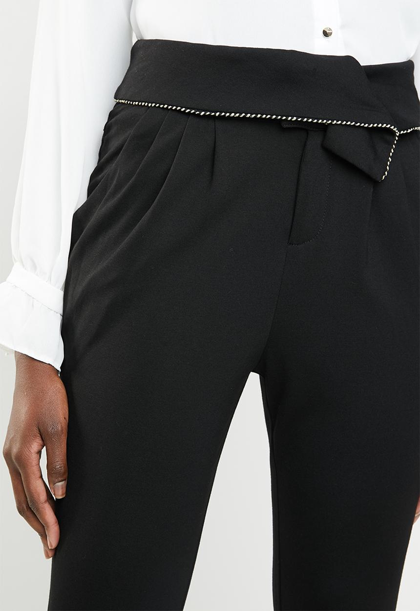 edit - Slim leg pants - black 