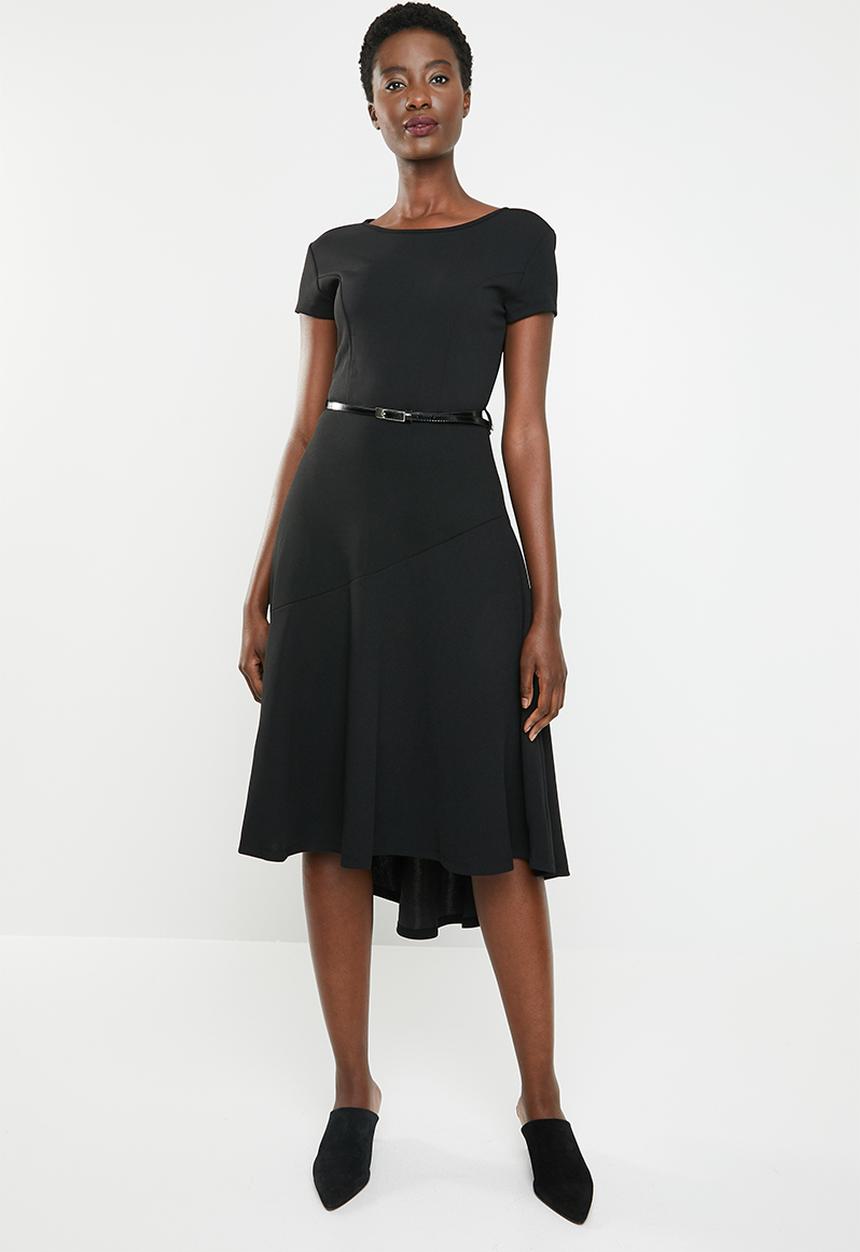 edit - Sleeveless cutline dress - black 