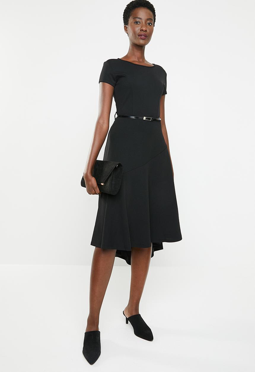 edit - Sleeveless cutline dress - black 