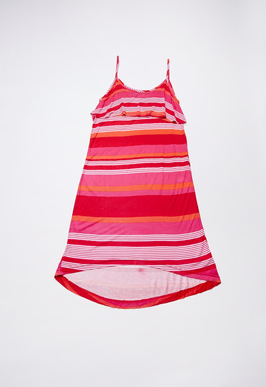 Rebel Republic - Frill detail summer dress - red