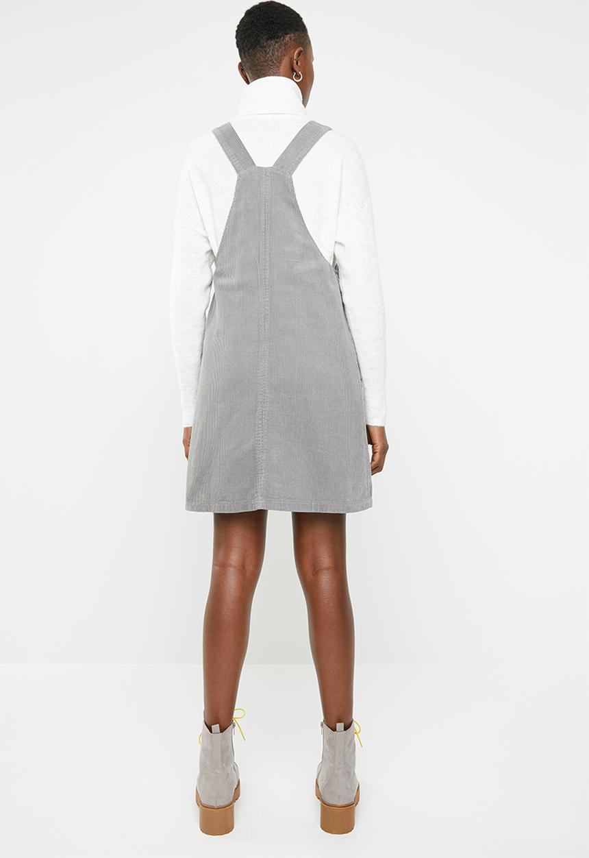 New Look - Corduroy pinafore - grey