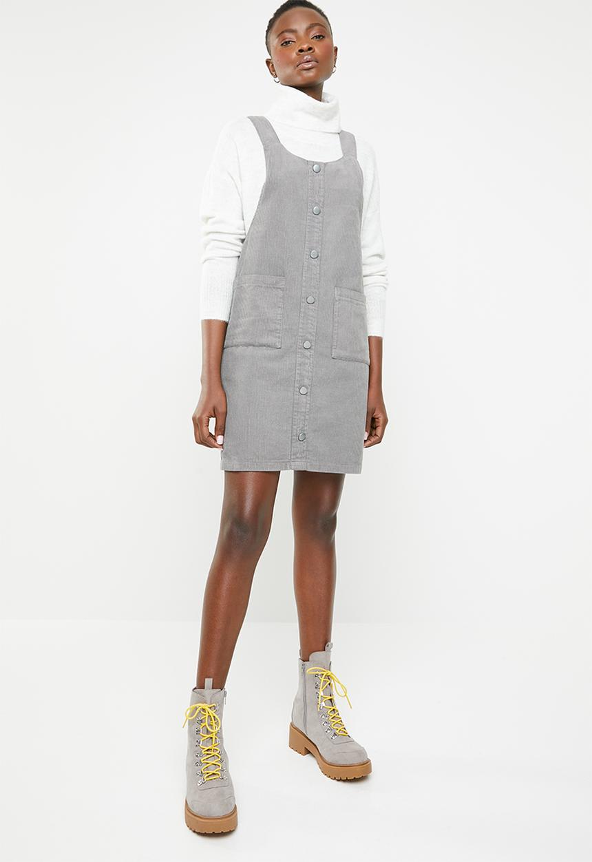 New Look - Corduroy pinafore - grey