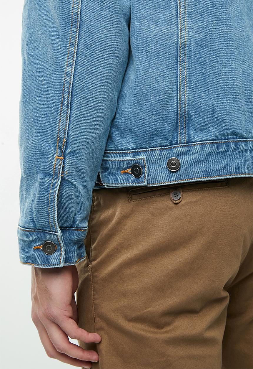 Superbalist - Sherpa full lined denim trucker jacket - blue