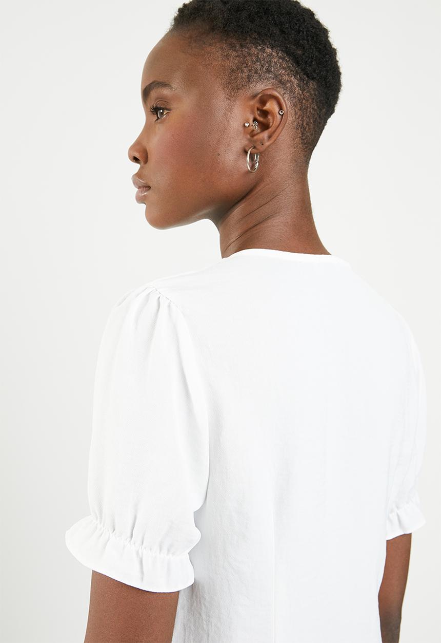 New Look - Button through top - white
