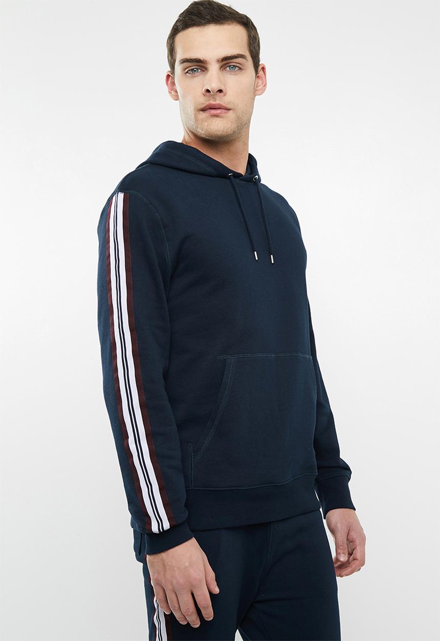 Superbalist - Taped pullover sweat hoodie - navy