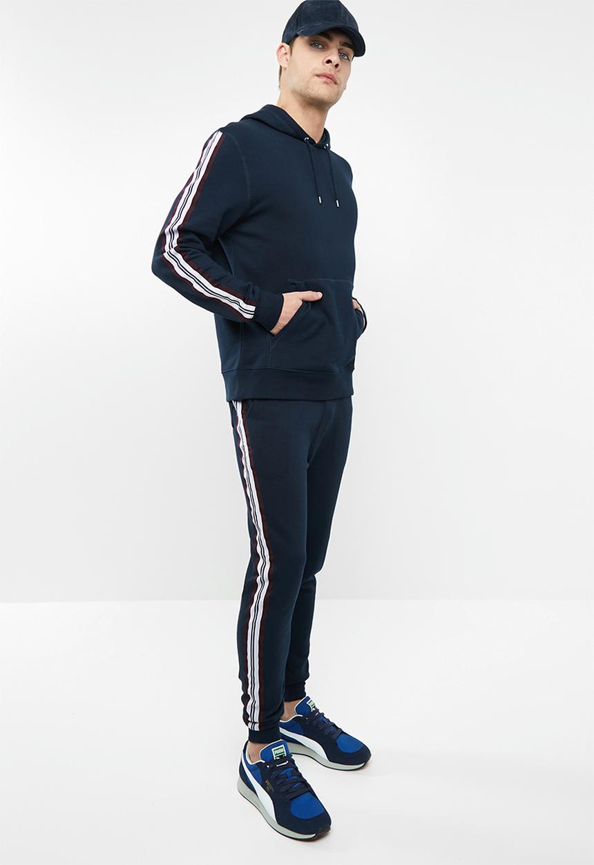 Superbalist - Taped pullover sweat hoodie - navy