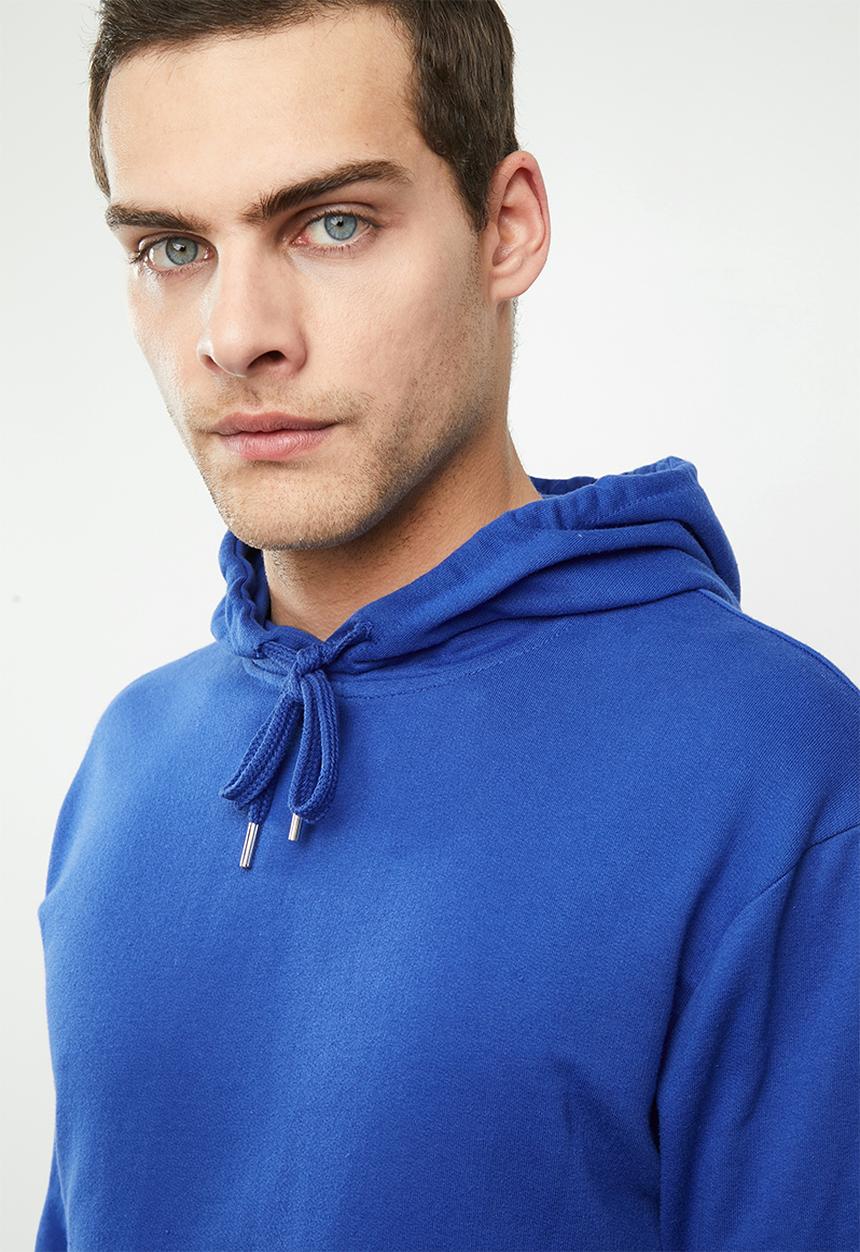 Superbalist - Printed tape pullover sweat hoodie - blue
