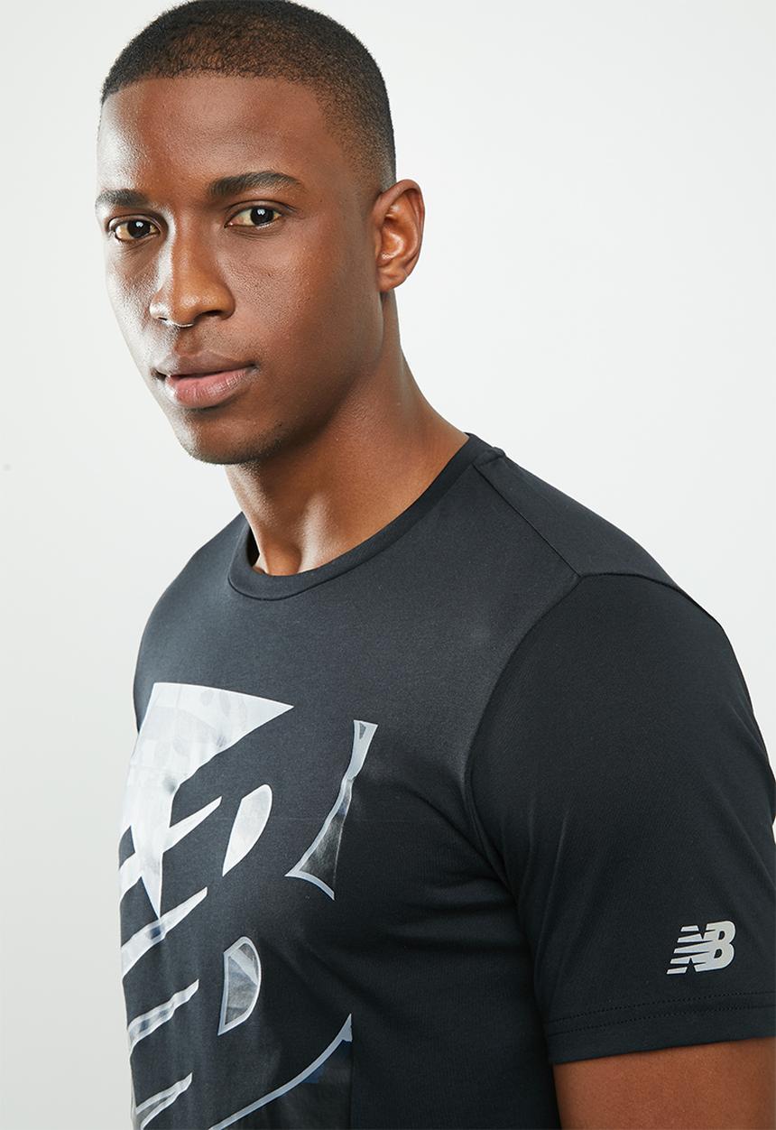 New Balance  - Heather tech short sleeve tee - black