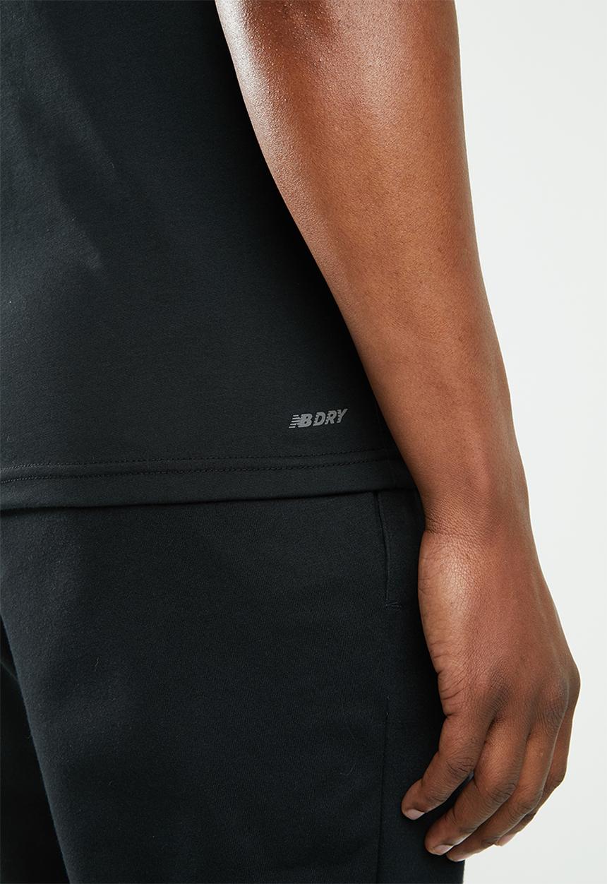 New Balance  - Heather tech short sleeve tee - black