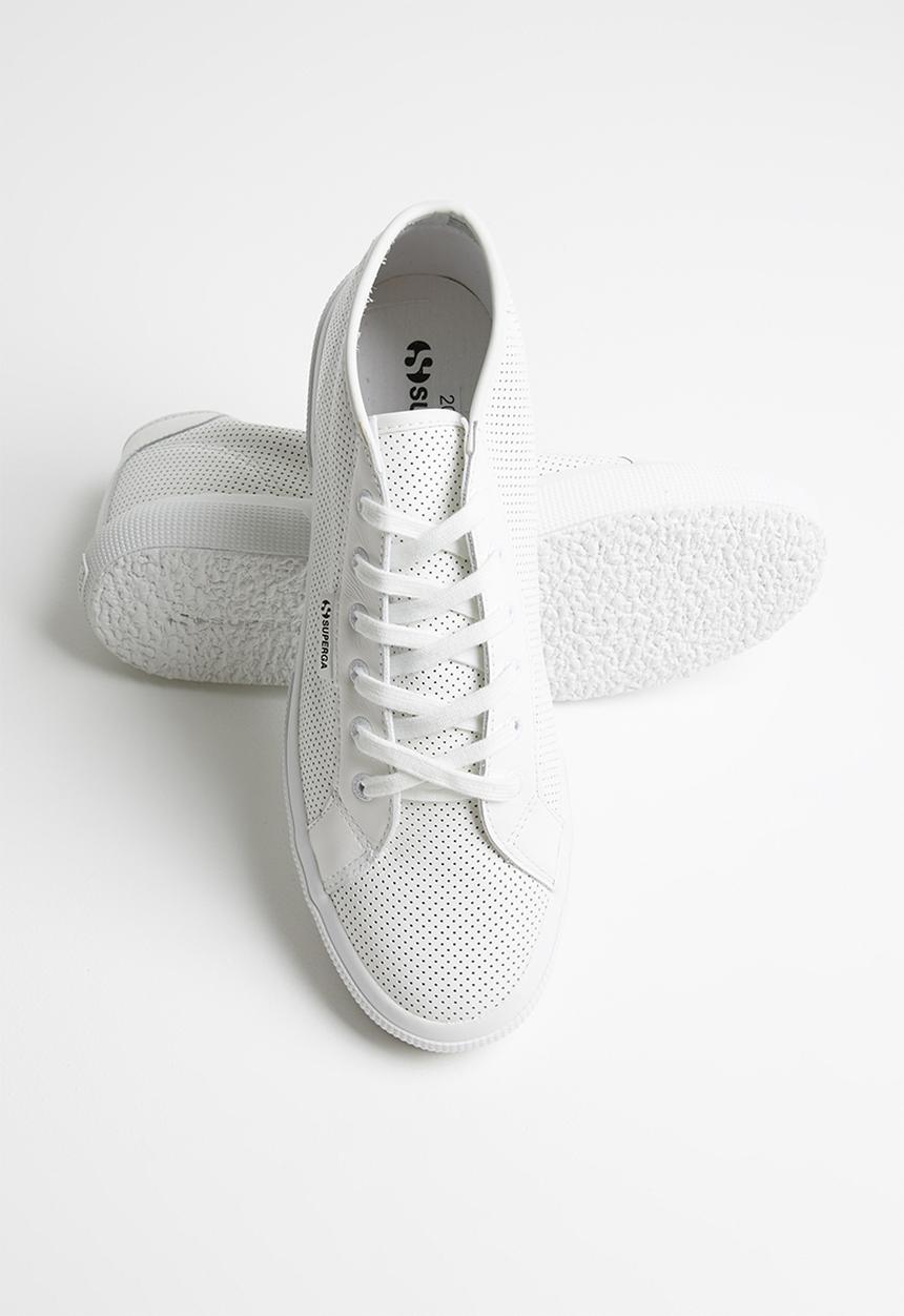 SUPERGA - 2754 Perforated punched nappa - white