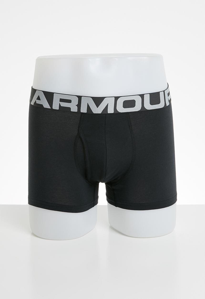 Under Armour - Charged cotton 3inch 3 pack boxer briefs- black