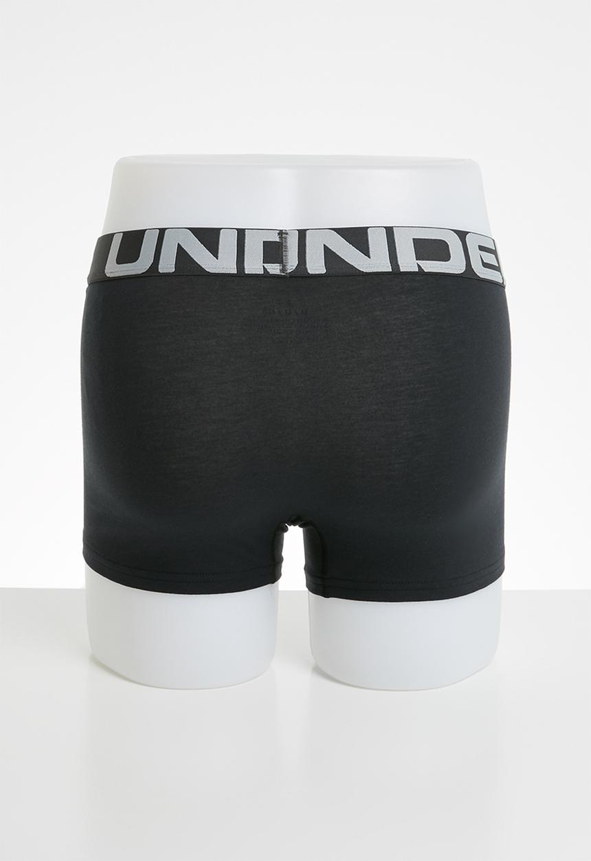 Under Armour - Charged cotton 3inch 3 pack boxer briefs- black