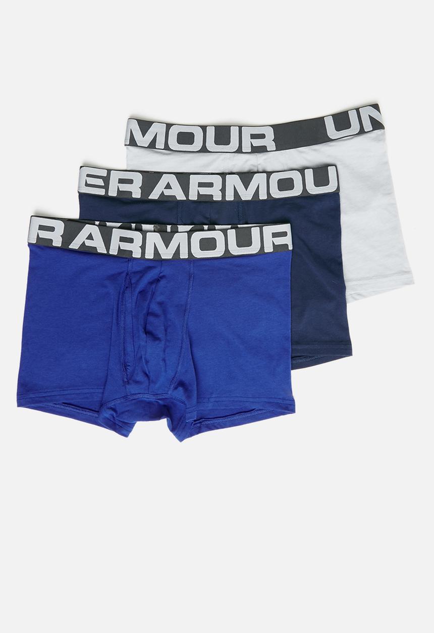 Under Armour - Charged cotton 3inch 3 pack boxer briefs- royal/academy