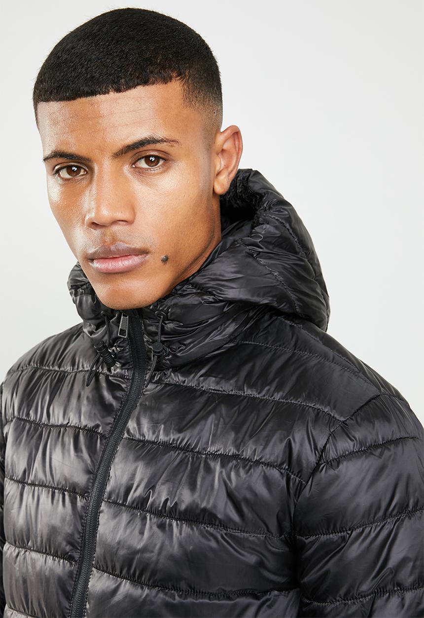 Only & Sons - Hooded puffer - black