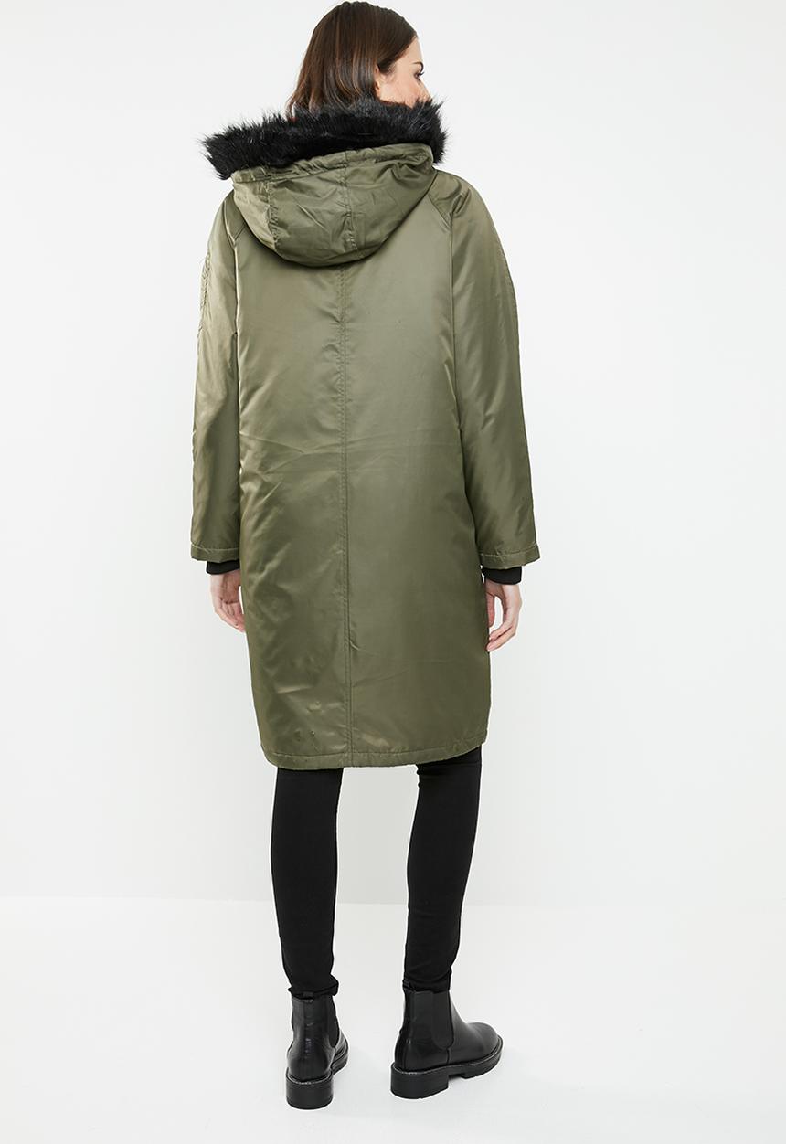 Brave Soul - Longer length parka - khaki