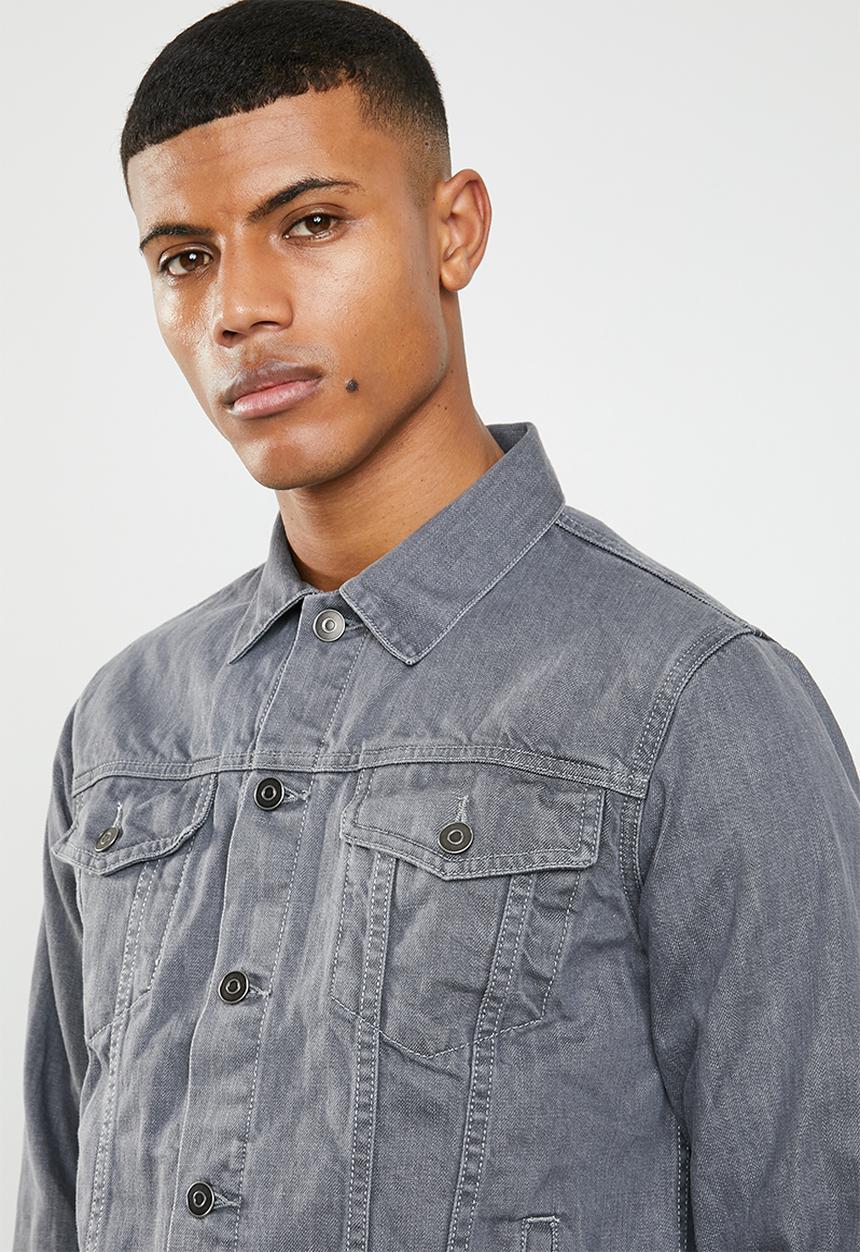 Superbalist - Basic denim trucker jacket - grey