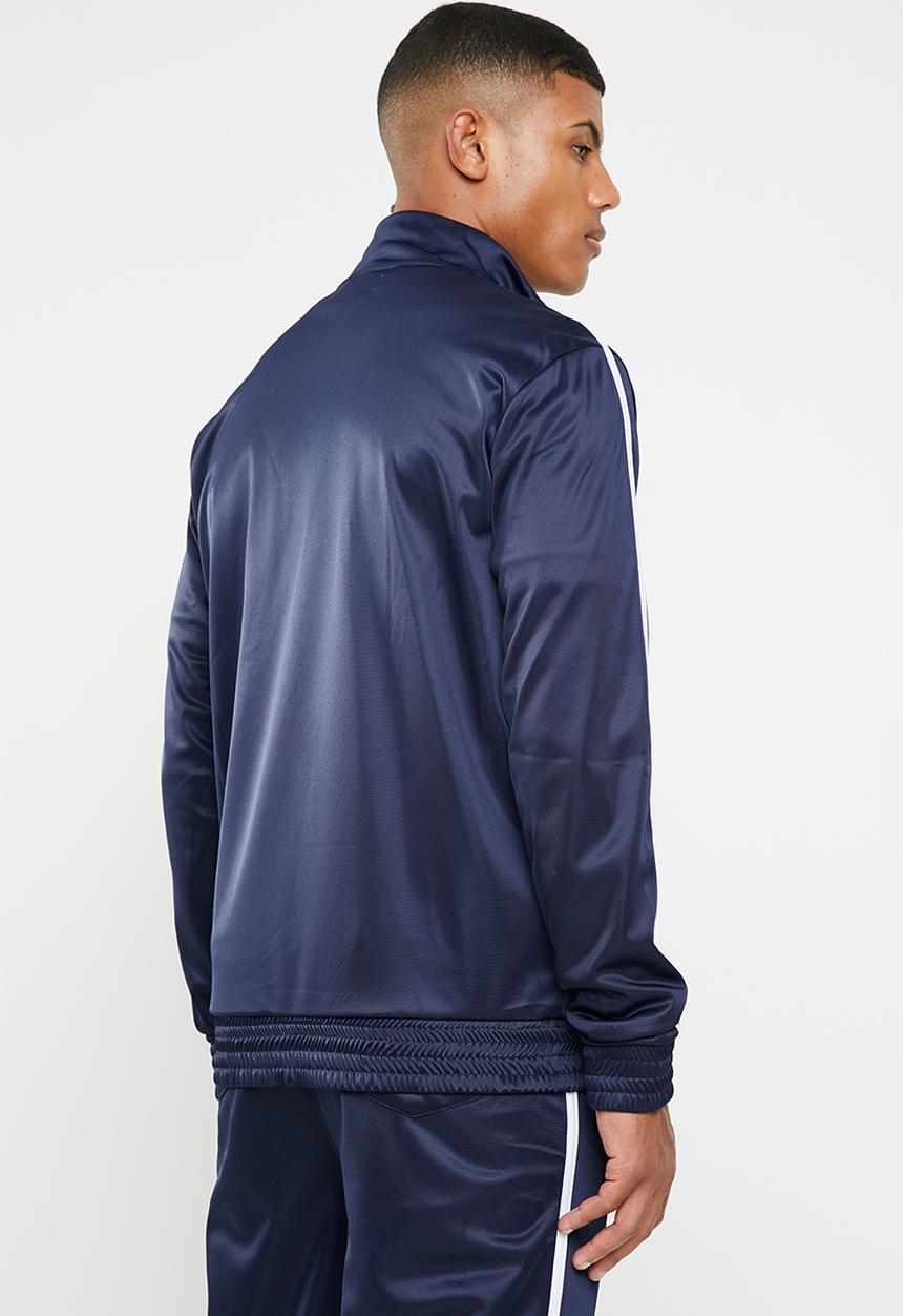 Superbalist - Side stripe tricot tracktop - navy