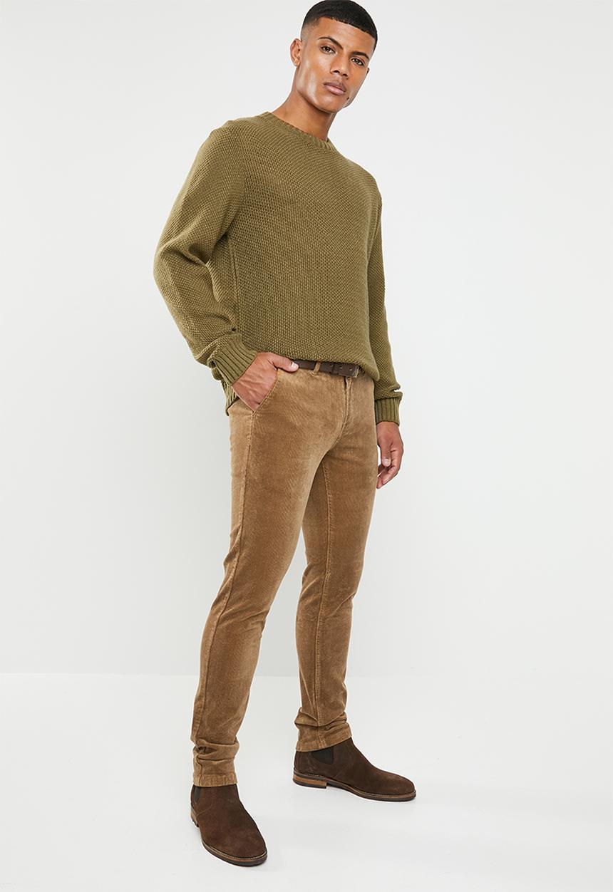 Superbalist - Slim fit corduroy chino - tan
