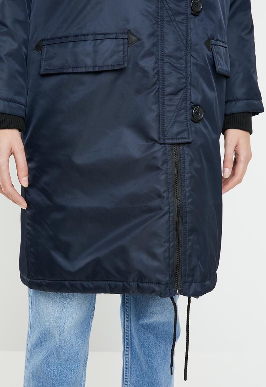 Brave Soul - Longer length parka - navy