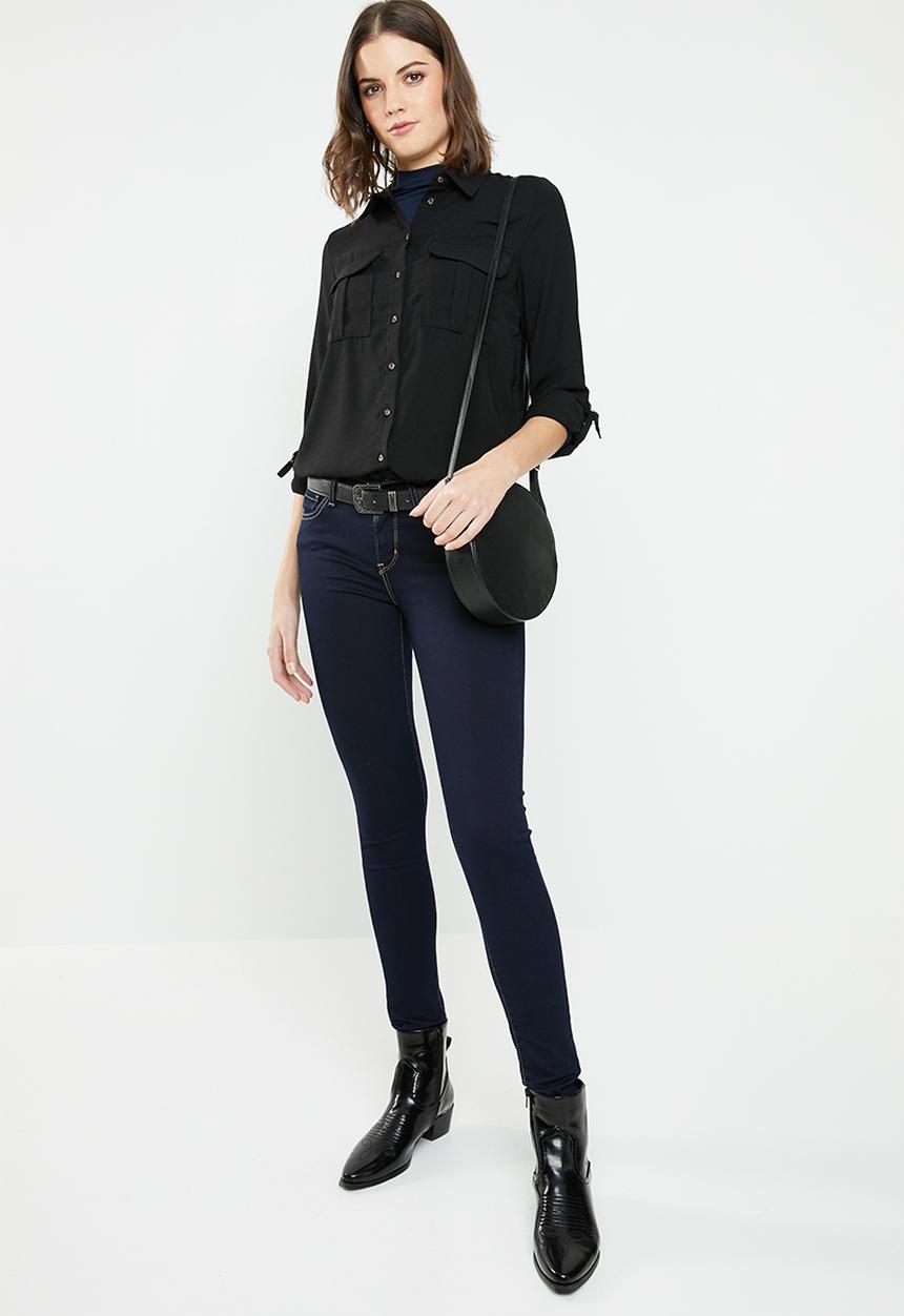 Jacqueline de Yong - Yenzo long sleeve shirt - black