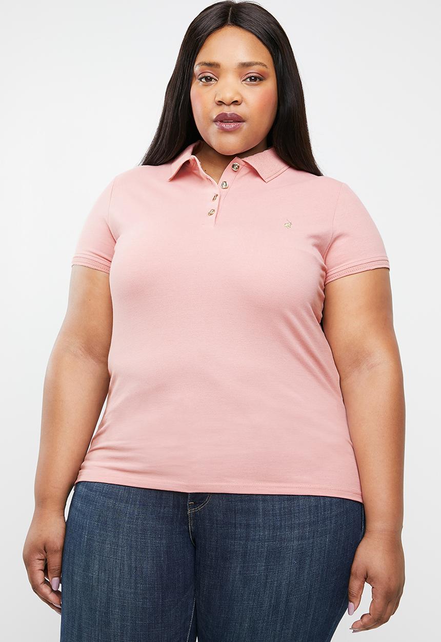 POLO - Nina jacquard collar golfer - pink