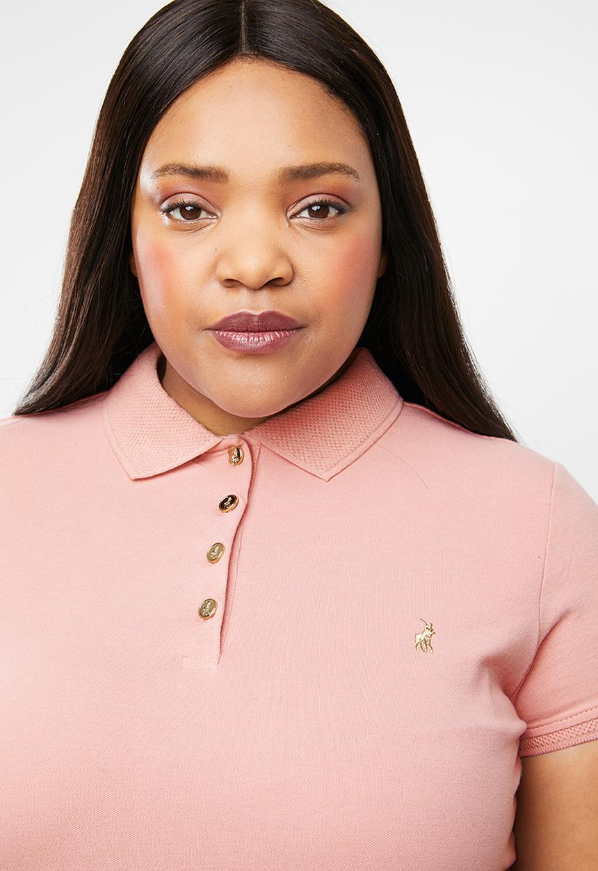 POLO - Nina jacquard collar golfer - pink