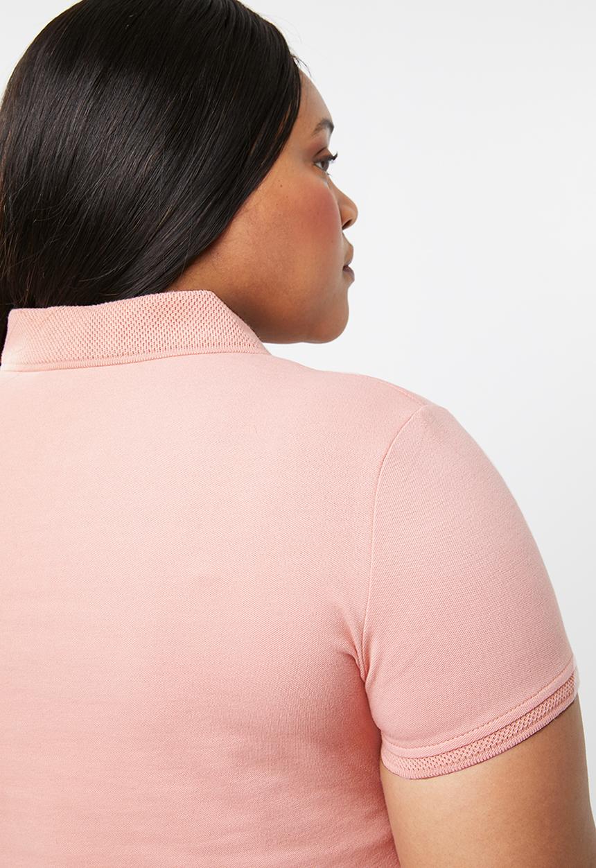 POLO - Nina jacquard collar golfer - pink