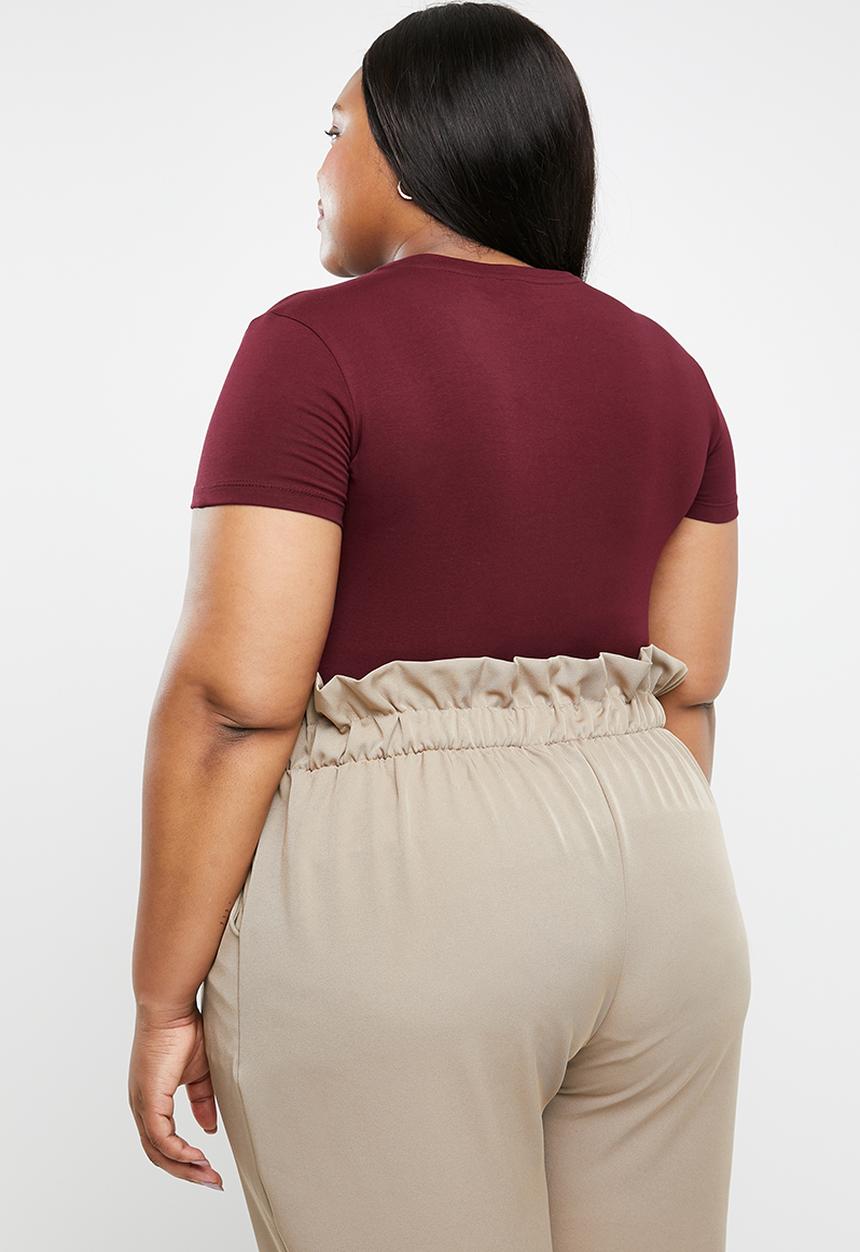 POLO - Blaire printed tee - burgundy