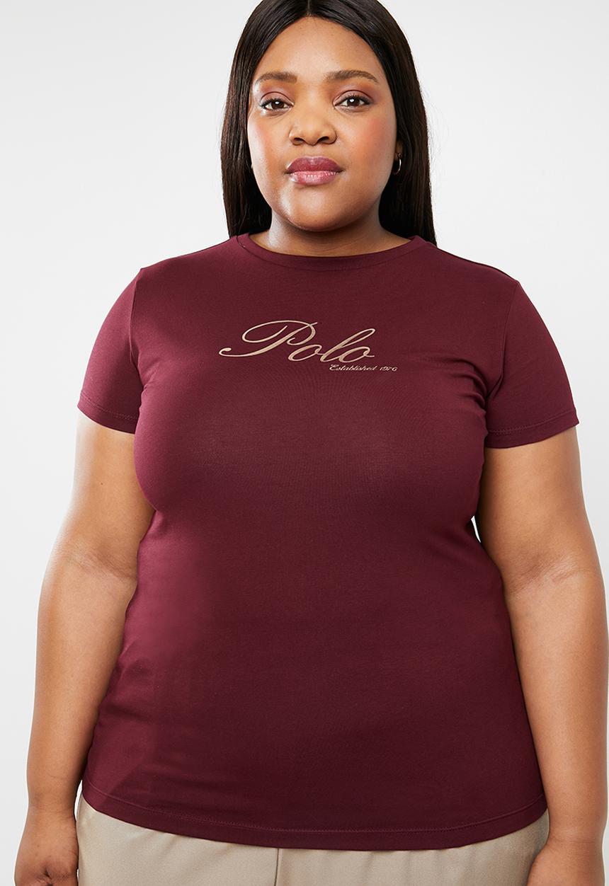 POLO - Blaire printed tee - burgundy