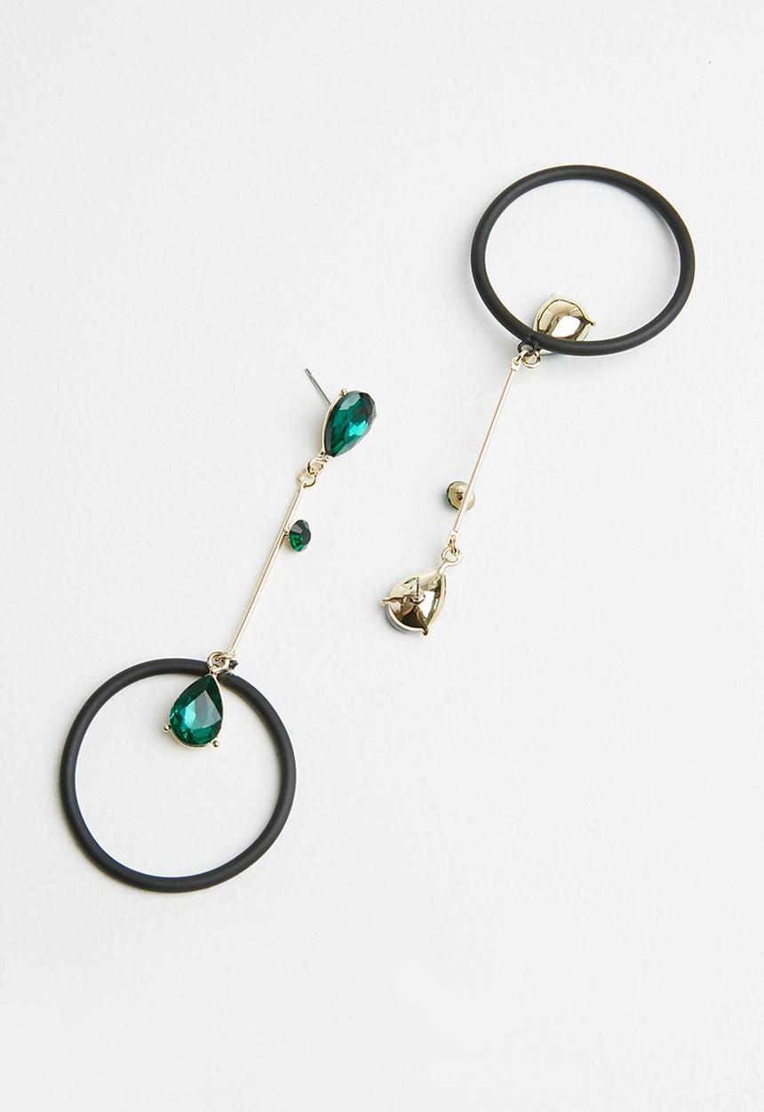 Superbalist - Spencer drop earrings - black & green