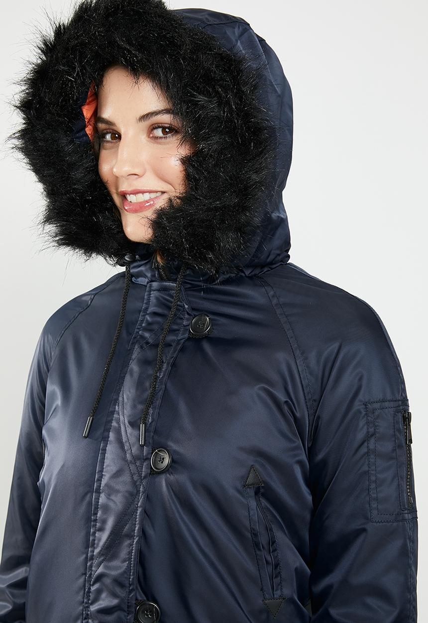 Brave Soul - Contrast parka - navy