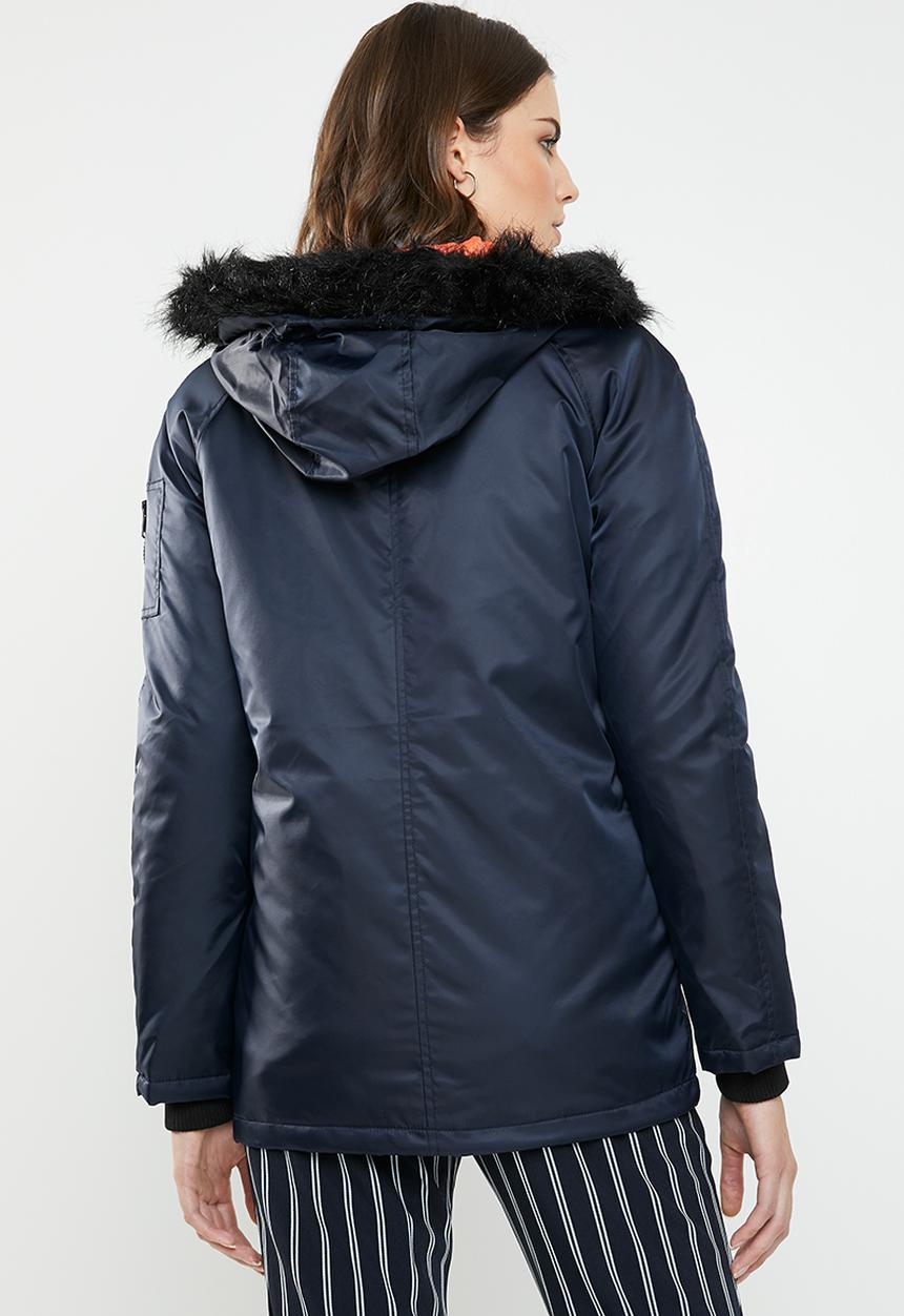 Brave Soul - Contrast parka - navy