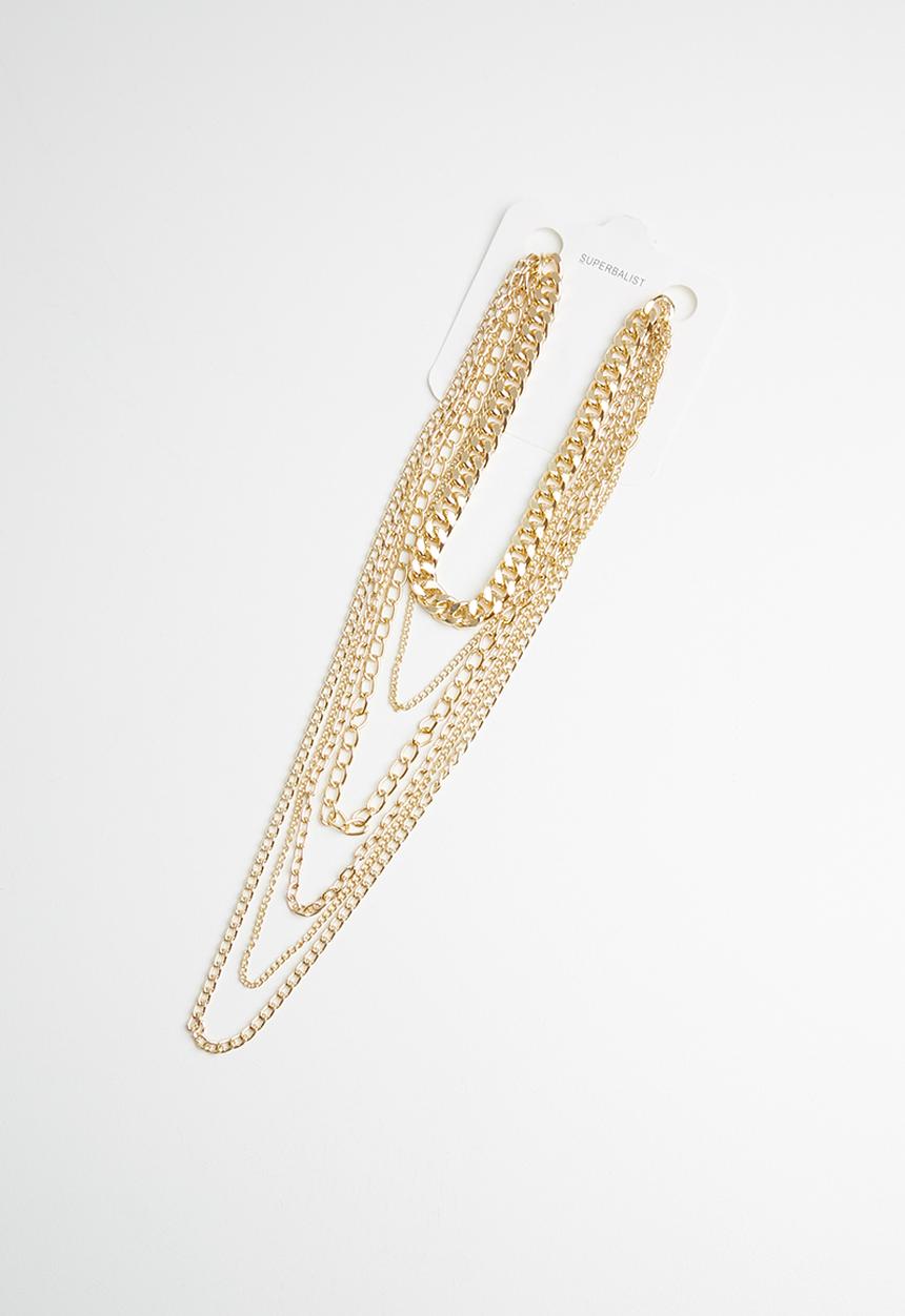 Superbalist - Jasmine multi chain necklace - gold